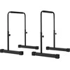 Sportnow "HOMCOM Dip Bar Bars" 2 neslystančių "Dip Station" 80-100 cm aukščio reguliuojamų fitneso paralelių rinkinys raumenų treniruotėms ir jėgos treniruotėms Plieninė juoda
