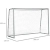 Sportnow HOMCOM futbolo vartai su PE tinklu, futbolo vartai vaikams ir suaugusiesiems, 300 x 120 x 200 cm, plienas, pilki, sodo treniruotėms