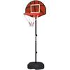 SPORTNOW reguliuojamas krepšinio stovas, krepšinio stovas su magnetiniu smiginiu, 129–179 cm