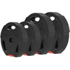 SPORTNOW 4 dalių svorių rinkinys, 2 x 5kg / 10 kg svoriai, svorių diskų rinkinys, svorių diskai 2,5 cm skersmens štangai, Ø 30 mm skylė, juodi