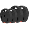 SPORTNOW 4 dalių hantelių svorių rinkinys, 2 x 5kg/7,5kg svoriai, hantelių diskų rinkinys, svorių diskai 2,5 cm hantelių strypui, Ø 30 mm anga, juodi