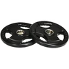 SPORTNOW svorių diskai 2 vnt. rinkinys Tri-Grip 2 x 10 KG gumuoti olimpiniai diskai, tausojantys grindis, 5 cm skylė, trys rankenos, jėgos treniruotėms