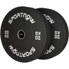 SPORTNOW 2 vienetų hantelių svorių rinkinys, 2 x 20 kg svoriai, svorių diskų rinkinys, svorių diskai 5 cm hantelių strypui, Ø 50 mm anga, juodi