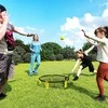 SPORTNOW Roundnet rinkinys, žaidimo komplektas su tinklu, 3 kamuoliukais, krepšiu nešiojimui ir pompa, Spikeball rinkinys sodui, paplūdimiui, parkui ar vidaus patalpoms