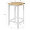 Sobuy 2 x baro kėdės, Baro kėdė su atrama kojoms, išbandyta 120 kg, FST29-WNx2