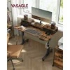 Songmics Vasagle Reguliuojamo aukščio rašomasis stalas su monitoriaus stovu vintage ruda