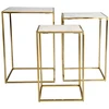 Stalo rinkinys, Avola, 35.5x35.5x56 cm, 40.5x40.5x61 cm, 46x46x66 cm, Auksinis