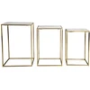 Stalo rinkinys, Avola, 35.5x35.5x56 cm, 40.5x40.5x61 cm, 46x46x66 cm, Auksinis