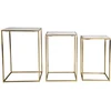 Stalo rinkinys, Avola, 35.5x35.5x56 cm, 40.5x40.5x61 cm, 46x46x66 cm, Auksinis