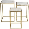 Stalo rinkinys, Avola, 35.5x35.5x56 cm, 40.5x40.5x61 cm, 46x46x66 cm, Auksinis