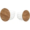 Stalo rinkinys, Avola, 66x66x40.5 cm, 76x76x48.5 cm, Baltas