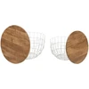 Stalo rinkinys, Avola, 66x66x40.5 cm, 76x76x48.5 cm, Baltas