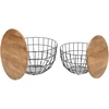 Stalo Rinkinys, Avola, 66x66x40.5 cm, 76x76x48.5 cm, Juoda