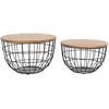 Stalo Rinkinys, Avola, 66x66x40.5 cm, 76x76x48.5 cm, Juoda