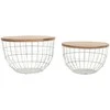 Stalo rinkinys, Avola, 66x66x40.5 cm, 76x76x48.5 cm, Baltas