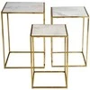 Stalo rinkinys, Avola, 35.5x35.5x56 cm, 40.5x40.5x61 cm, 46x46x66 cm, Auksinis