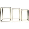 Stalo rinkinys, Avola, 35.5x35.5x56 cm, 40.5x40.5x61 cm, 46x46x66 cm, Auksinis