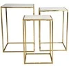 Stalo rinkinys, Avola, 35.5x35.5x56 cm, 40.5x40.5x61 cm, 46x46x66 cm, Auksinis