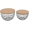 Stalo Rinkinys, Avola, 66x66x40.5 cm, 76x76x48.5 cm, Juoda