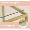Songmics VASAGLE staliukas iš grūdinto stiklo, konsolinis staliukas, sofos staliukas
