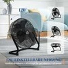 HOMCOM stalinis ventiliatorius, elektrinis ventiliatorius su 3 greičiais, 120° reguliuojamu kampu namams, biurui, miegamajam, juodas