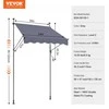 Vevor Ištraukiama 150x120 cm terasos markizė su rankena