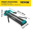Vevor 800 mm plytelių pjaustyklė su dvigubomis bėgiais