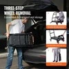 VEVOR Aliumininis vežimėlis, 2 viename, 136 kg apkrova