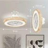 HOMCOM lubų ventiliatorius su apšvietimu, nuotolinio valdymo pulteliu, LED šviesos diodais, reguliuojamu RGB spalvos apšvietimu, 6 greičių 40 W lempos su ventiliatoriumi, atbulinės eigos laikmačiu, skirtas miegamajam, natūralios spalvos, 50 cm