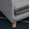 PawHut šunų sofa, aksominio prisilietimo naminių gyvūnėlių sofa mažiems šunims iki 8kg, su medinėmis kojelėmis, pilka, 64x45x36 cm