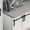 SoBuy suoliukas su saugykla, batų spintelė, suoliukas batams su pagalvėle, sėdimas suoliukas FSR133-W