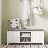 Sobuy Suoliukas su 2 durelėmis, Batų suoliukas su pagalvėle, Prieškambario baldai, Įėjimas, FSR35-W