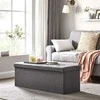 Songmics Minkštas suolas su sandėliavimo vieta 110 cm pilkos spalvos