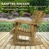 „Outsunny“ supama kėdė, krėslas su porankiais, sodo kėdė, poilsio kėdė balkonui, terasai, keliamoji galia iki 130 kg, eglės mediena, šviesiai ruda