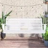 Outsunny Medinės pakabinamos sodo sūpynės su sulankstomu staliuku 2-3 žmonėms 150 x 75 x 53 cm