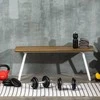 HOMCOM 2-in-1 hantelių rinkinys, reguliuojamas 20 kg svorio komplektas, trumpa ir ilga štanga su jungtimi, nerūdijančio plieno, neslystantis
