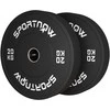 SPORTNOW 2 vienetų hantelių svorių rinkinys, 2 x 20 kg svoriai, svorių diskų rinkinys, svorių diskai 5 cm hantelių strypui, Ø 50 mm anga, juodi