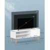 TV staliukas Songmics Vasagle TV spintelė su 1 durelėmis 40 x 120 x 49 cm balta