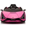 Toycars Elektrinis automobilis vaikams, Lamborghini Sian, 108x62x40 cm, Rožinė