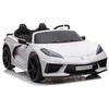 Toycars Vaikų Baterijomis Varomas Automobilis, Chevrolet Corvette Stingray, 128x71x51 cm, Baltas