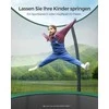 Batutas Ø 244 cm su vidiniu tinkleliu juodos ir tamsiai žalios spalvos