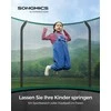 Songmics Apvalus batutas su paminkštintu rėmu