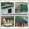 "Outsunny" 12 vienetų Trapecinis lakštas 129x45cm 7m² Cinkuotas stogo lakštas 0,25 mm Oro sąlygoms atsparus profiliuotas lakštas Cinkuotos plieninės stogo plokštės Stogo plokštės Gofruotos lakštinės plieninės plokštės stoginei stoginei Stoginė Žalia