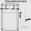 HOMCOM prisitraukimų skersinis, daugiafunkcis treniruoklis, plieno durų skersinis su putplasčio danga, juoda ir pilka, 92x40x17 cm
