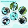HOMCOM 6-in-1 triratukas su stūmimo rankena, vaikiškas triratukas su nuimamu stogeliu, pagalvėle, balansinis dviratis su 5 taškų saugos diržais, krepšeliu, puodelio laikikliu, 1–5 metų vaikams, žalias