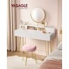 Songmics Vasagle Tualetinis staliukas su taburete ir apšvietimu 40 x 100 x 134,8 cm