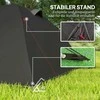 Outsunny tunelinis palapinė 4 asmenims lengva, stabili, atspari vandeniui UV 50+ stovyklavimo palapinė su tentu, dvigubomis durimis, langu, grindų danga, šeimyninė palapinė su 3000 mm vandens stulpeliu, palapinė kempingui, kelionėms, žygiams, sodui