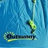 Outsunny Tunelinė palapinė 4 asmenų kempingo palapinė su 2 kambariais, apsauga nuo UV spindulių, langas, krepšys, 2000 mm