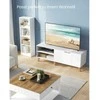 TV staliukas Songmics Vasagle TV spintelė su 2 durelėmis 40 x 140 x 50 cm balta