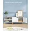 TV staliukas Songmics Vasagle TV spintelė su 2 durelėmis 40 x 140 x 50 cm balta